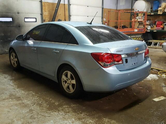 1G1PF5SC8C7315893 - 2012 CHEVROLET CRUZE LT BLUE photo 3