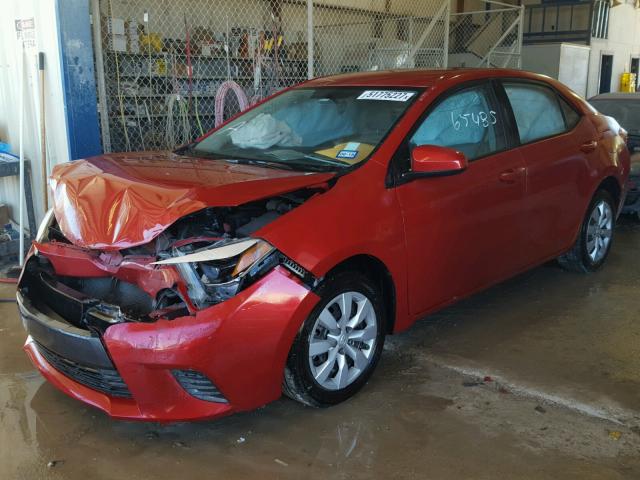 5YFBURHE7FP301140 - 2015 TOYOTA COROLLA L RED photo 2