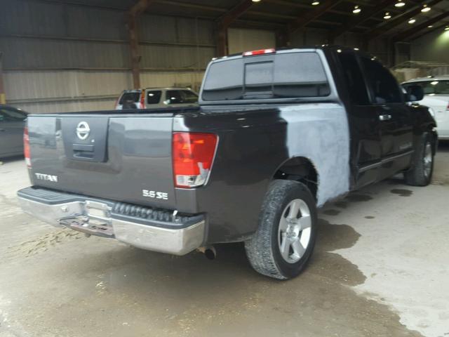 1N6BA06A86N525550 - 2006 NISSAN TITAN XE GRAY photo 4