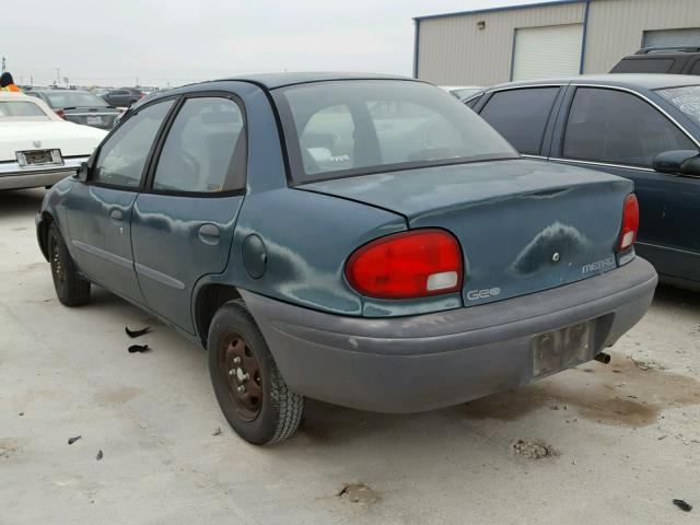 2C1MR5298T6777292 - 1996 GEO METRO BASE GREEN photo 3