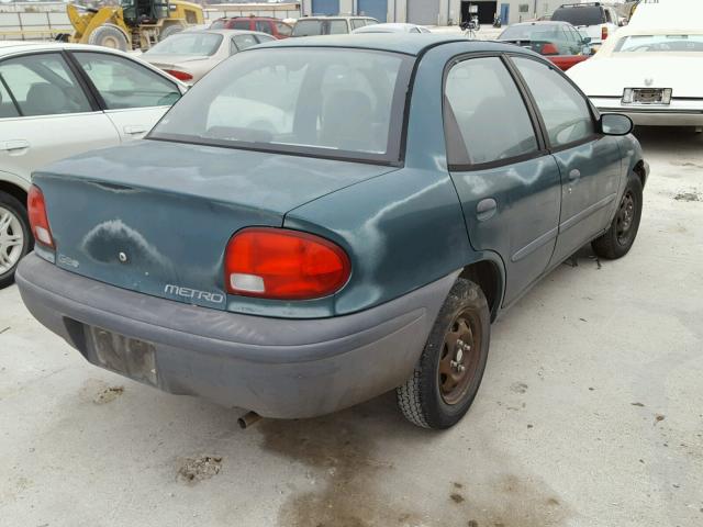 2C1MR5298T6777292 - 1996 GEO METRO BASE GREEN photo 4