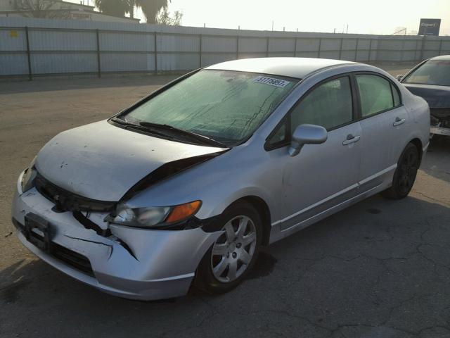 2HGFA16558H325672 - 2008 HONDA CIVIC LX SILVER photo 2