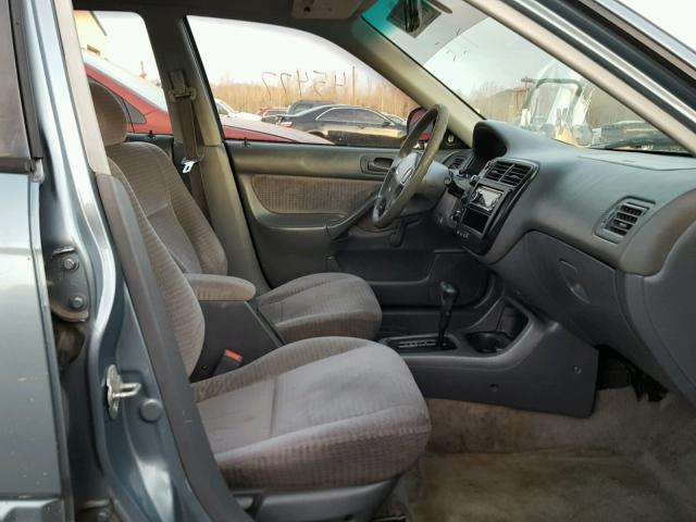 2HGEJ6611YH544036 - 2000 HONDA CIVIC BASE BLUE photo 5