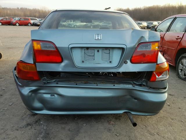 2HGEJ6611YH544036 - 2000 HONDA CIVIC BASE BLUE photo 9