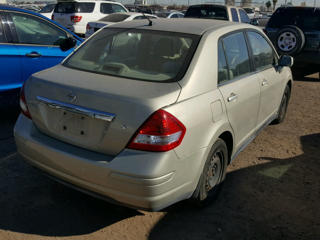 3N1BC11E27L412825 - 2007 NISSAN VERSA S GOLD photo 4