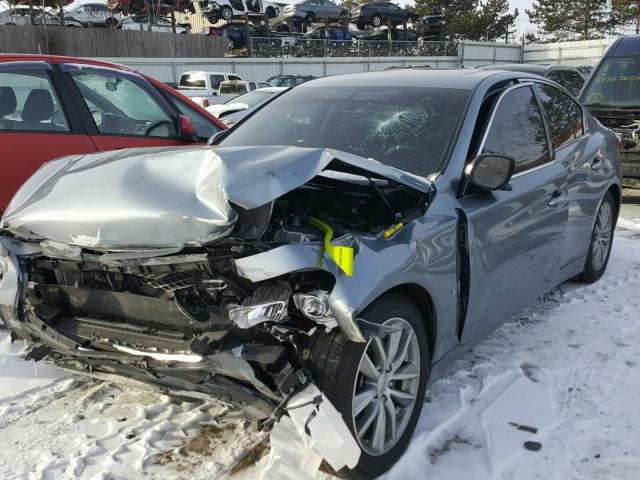 JN1BV7AR4EM689902 - 2014 INFINITI Q50 BASE Azul foto 2