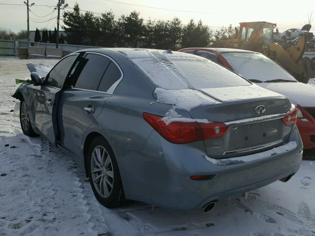 JN1BV7AR4EM689902 - 2014 INFINITI Q50 BASE Azul foto 3