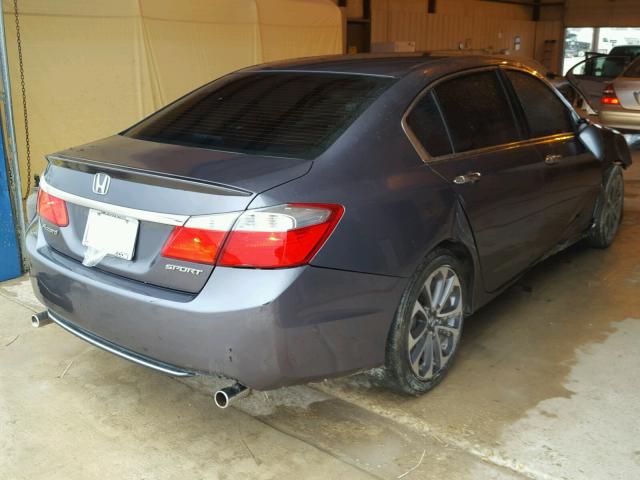 1HGCR2F54FA000444 - 2015 HONDA ACCORD SPO GRAY photo 4