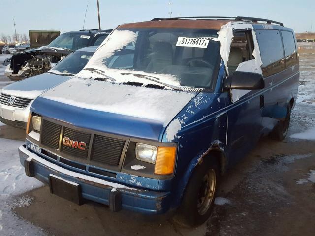 1GKDM19Z9PB500822 - 1993 GMC SAFARI XT BLUE photo 2