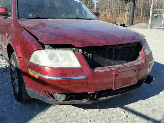 WVWVD63B13E084234 - 2003 VOLKSWAGEN PASSAT GLS BURGUNDY photo 9