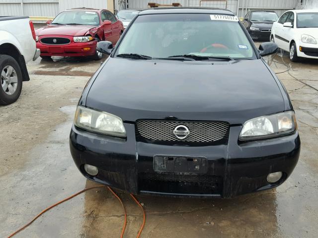 3N1AB51A12L728518 - 2002 NISSAN SENTRA SE- BLACK photo 9