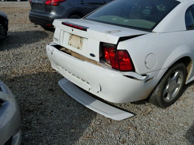 1FAFP40422F101191 - 2002 FORD MUSTANG WHITE photo 9