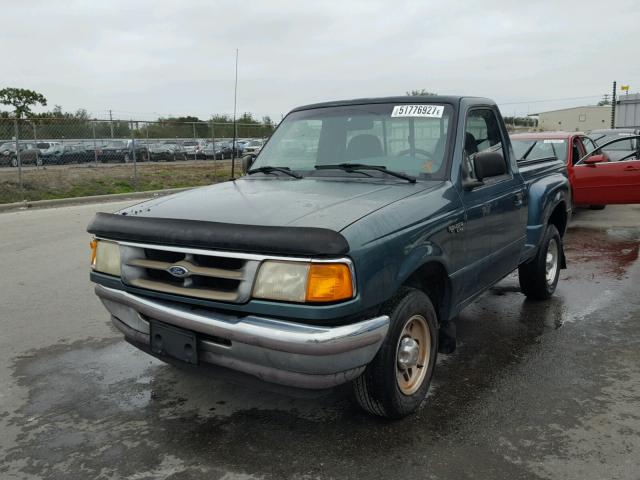 1FTCR10A0TPA13358 - 1996 FORD RANGER GREEN photo 2