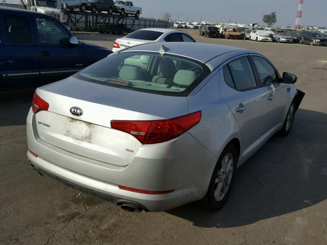 5XXGM4A72DG144644 - 2013 KIA OPTIMA LX SILVER photo 4