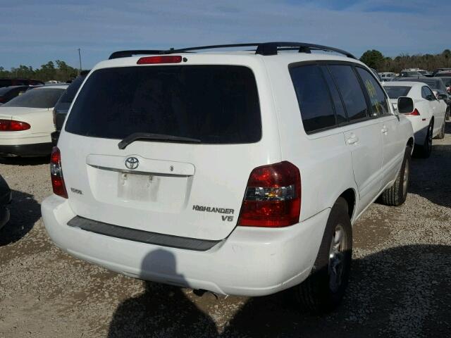 JTEGP21A450062887 - 2005 TOYOTA HIGHLANDER WHITE photo 4