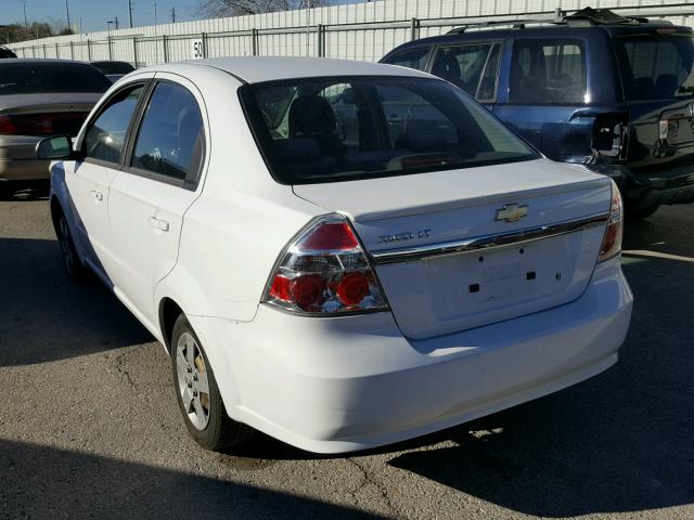 KL1TD5DE9BB146951 - 2011 CHEVROLET AVEO LS WHITE photo 3