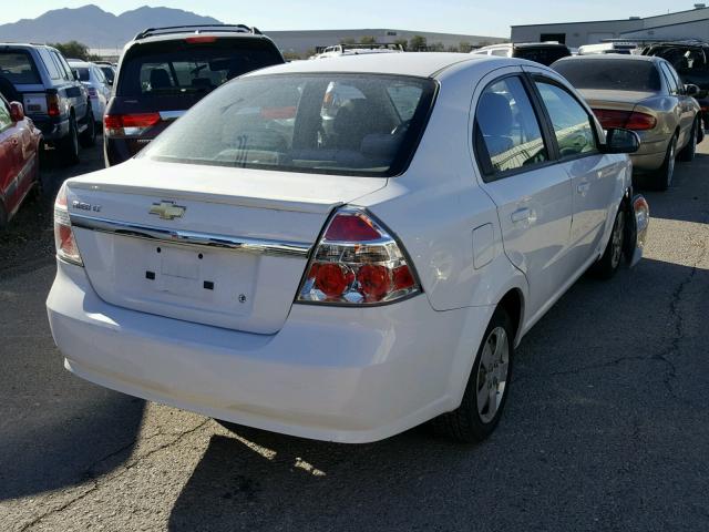 KL1TD5DE9BB146951 - 2011 CHEVROLET AVEO LS WHITE photo 4