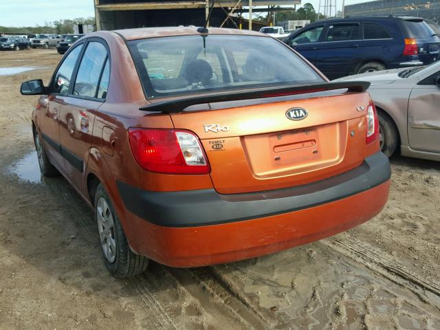 KNADE223X96516234 - 2009 KIA RIO BASE ORANGE photo 3