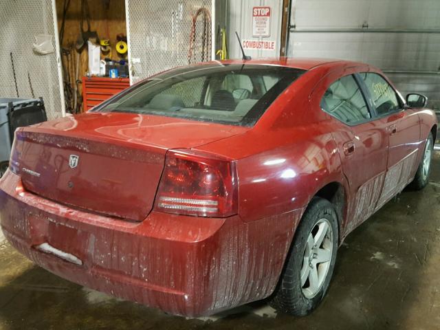 2B3KA43R98H107015 - 2008 DODGE CHARGER BURGUNDY photo 4