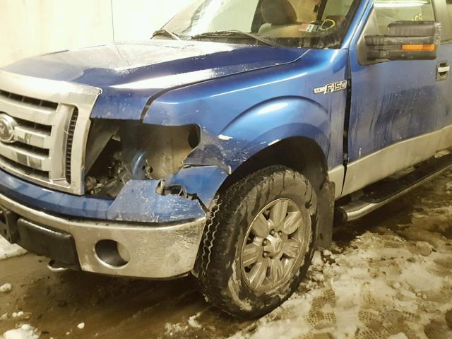 1FTPX14V19FB28554 - 2009 FORD F150 SUPER BLUE photo 9