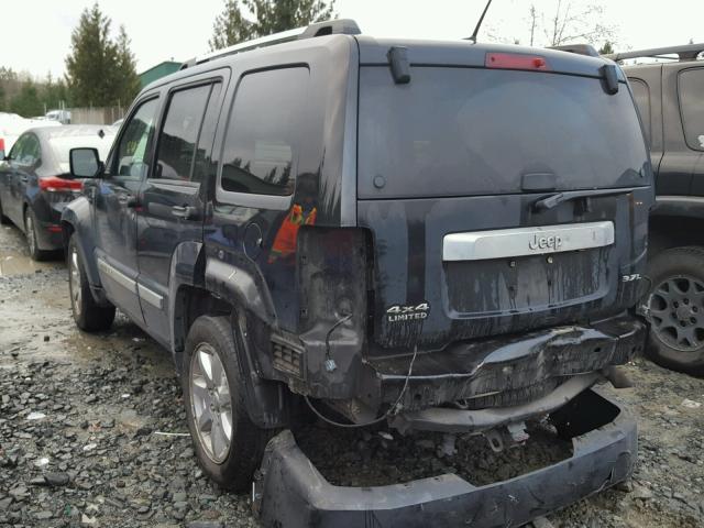 1J8GN58K18W173482 - 2008 JEEP LIBERTY LI BLACK photo 3