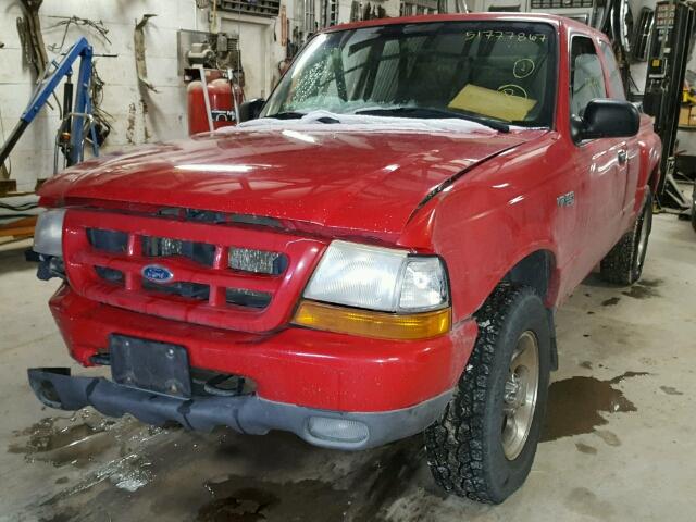 1FTZR15X3YPA40374 - 2000 FORD RANGER SUP RED photo 2