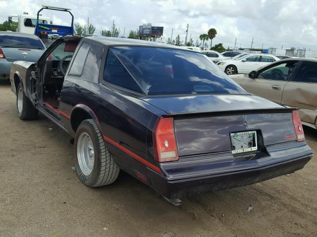 1G1GZ11G2HP148510 - 1987 CHEVROLET MONTE CARL შავი ფოტო 3