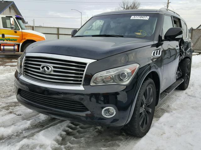 JN8AZ2NE3E9062901 - 2014 INFINITI QX80 BLACK photo 2