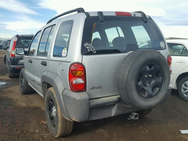 1J4GL48K63W729747 - 2003 JEEP LIBERTY SP SILVER photo 3