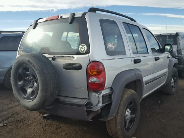 1J4GL48K63W729747 - 2003 JEEP LIBERTY SP SILVER photo 4