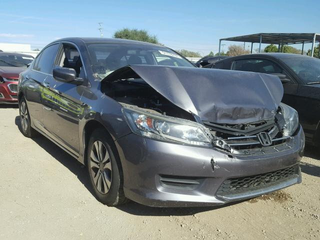 1HGCR2F31EA010202 - 2014 HONDA ACCORD LX GRAY photo 1