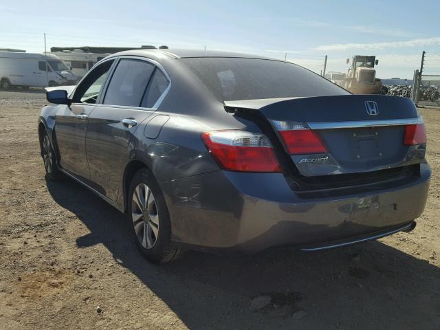 1HGCR2F31EA010202 - 2014 HONDA ACCORD LX GRAY photo 3