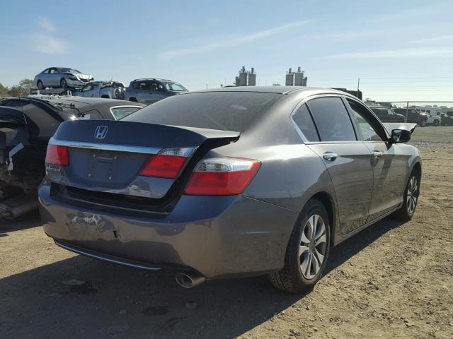 1HGCR2F31EA010202 - 2014 HONDA ACCORD LX GRAY photo 4