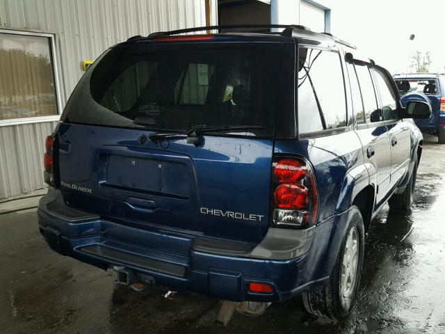 1GNDS13S322517774 - 2002 CHEVROLET TRAILBLAZE BLUE photo 4