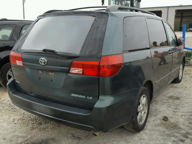 5TDZA23C34S169020 - 2004 TOYOTA SIENNA CE GREEN photo 4