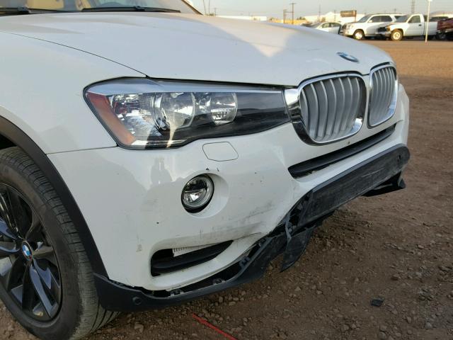 5UXWX9C56G0D91815 - 2016 BMW X3 XDRIVE2 WHITE photo 9