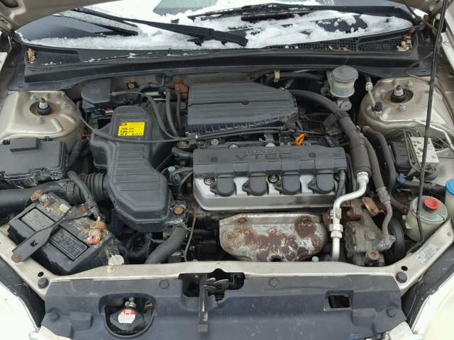 1HGES26772L060652 - 2002 HONDA CIVIC EX GOLD photo 7