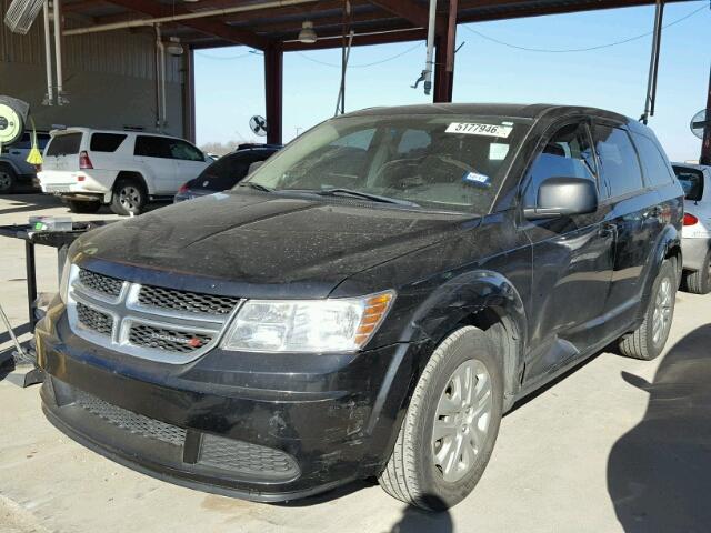 3C4PDCAB8ET236992 - 2014 DODGE JOURNEY SE BLACK photo 2