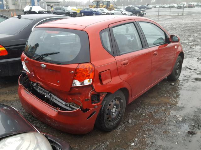 KL1TD66608B144591 - 2008 CHEVROLET AVEO BASE Qırmızı foto 4
