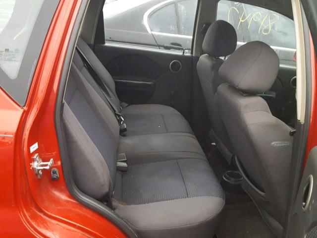 KL1TD66608B144591 - 2008 CHEVROLET AVEO BASE Qırmızı foto 6