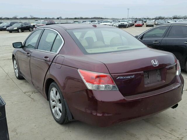 1HGCP26899A169928 - 2009 HONDA ACCORD EXL BURGUNDY photo 3