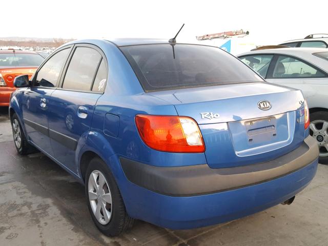 KNADE123576255070 - 2007 KIA RIO BASE BLUE photo 3