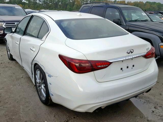 JN1EV7AP6JM591637 - 2018 INFINITI Q50 LUXE WHITE photo 3