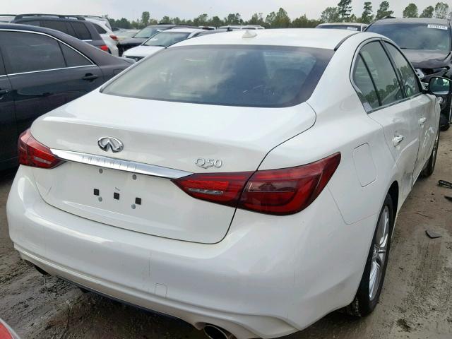 JN1EV7AP6JM591637 - 2018 INFINITI Q50 LUXE WHITE photo 4