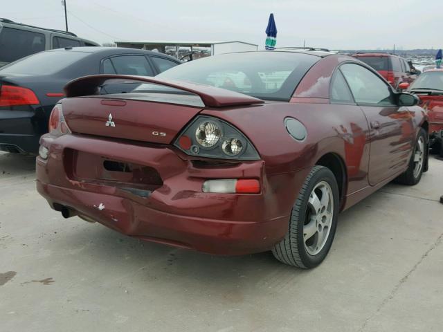 4A3AC44G23E044595 - 2003 MITSUBISHI ECLIPSE GS BURGUNDY photo 4