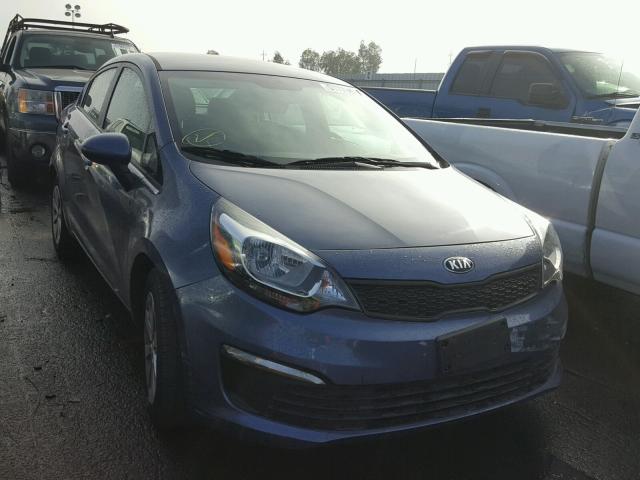 KNADM4A38G6558558 - 2016 KIA RIO LX BLUE photo 1