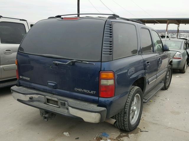 1GNEC13Z32R230098 - 2002 CHEVROLET TAHOE C150 BLUE photo 4