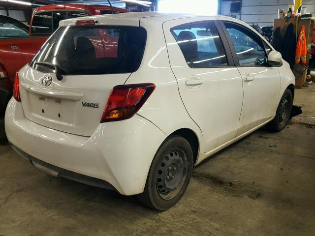 VNKKTUD36FA030951 - 2015 TOYOTA YARIS WHITE photo 4