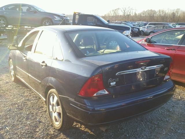 1FAFP38321W305946 - 2001 FORD FOCUS ZTS BLUE photo 3