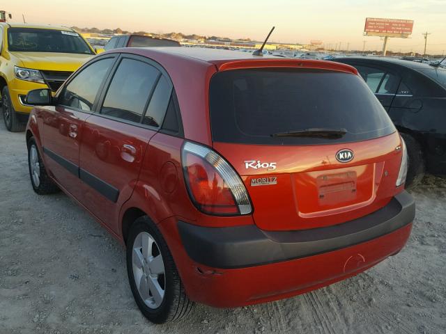 KNADE163386429133 - 2008 KIA RIO 5 SX RED photo 3